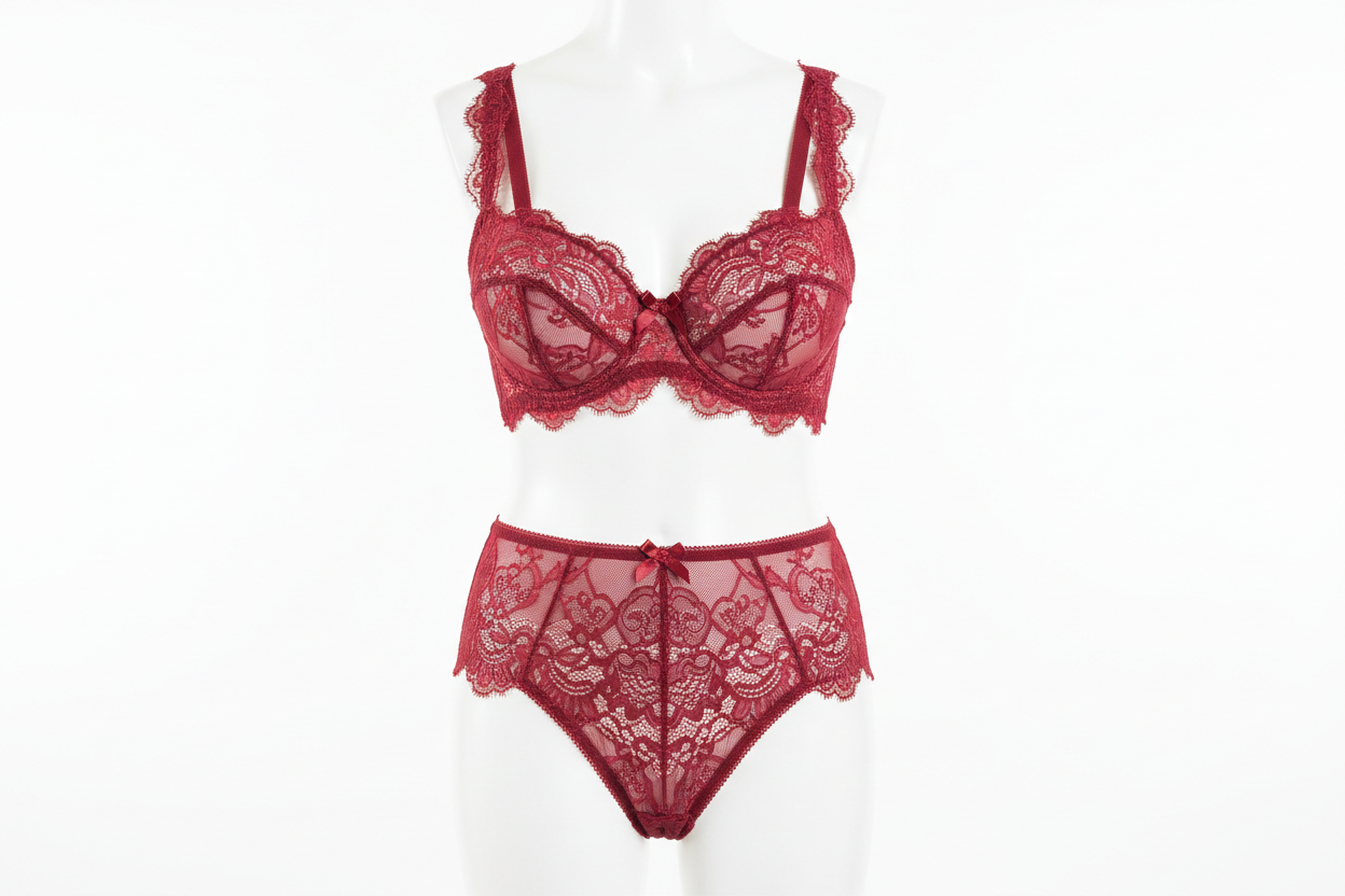 Lace Bra & Panty Set – Blush Pink