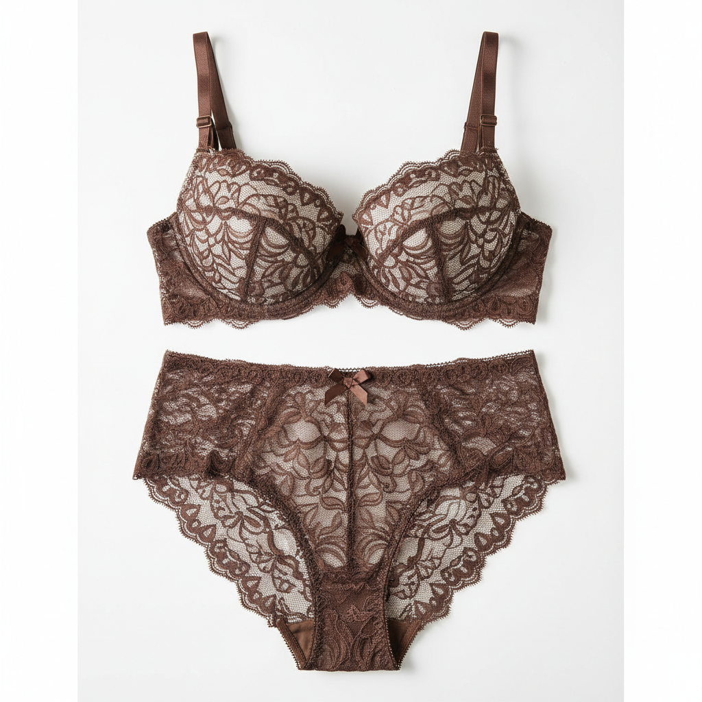 Lace Bra & Panty Set – Blush Pink